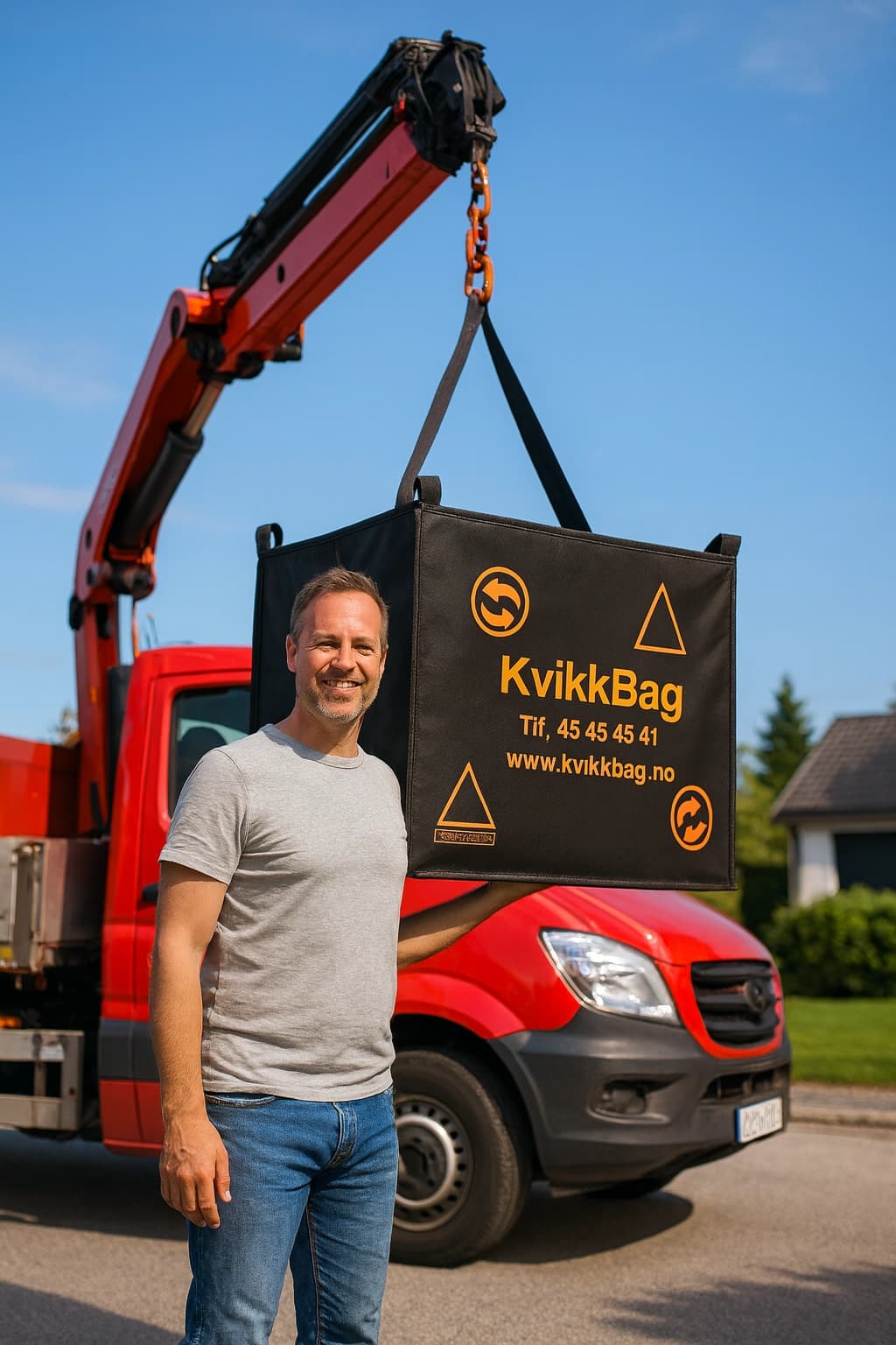 SmartSekk i bruk på byggeplass